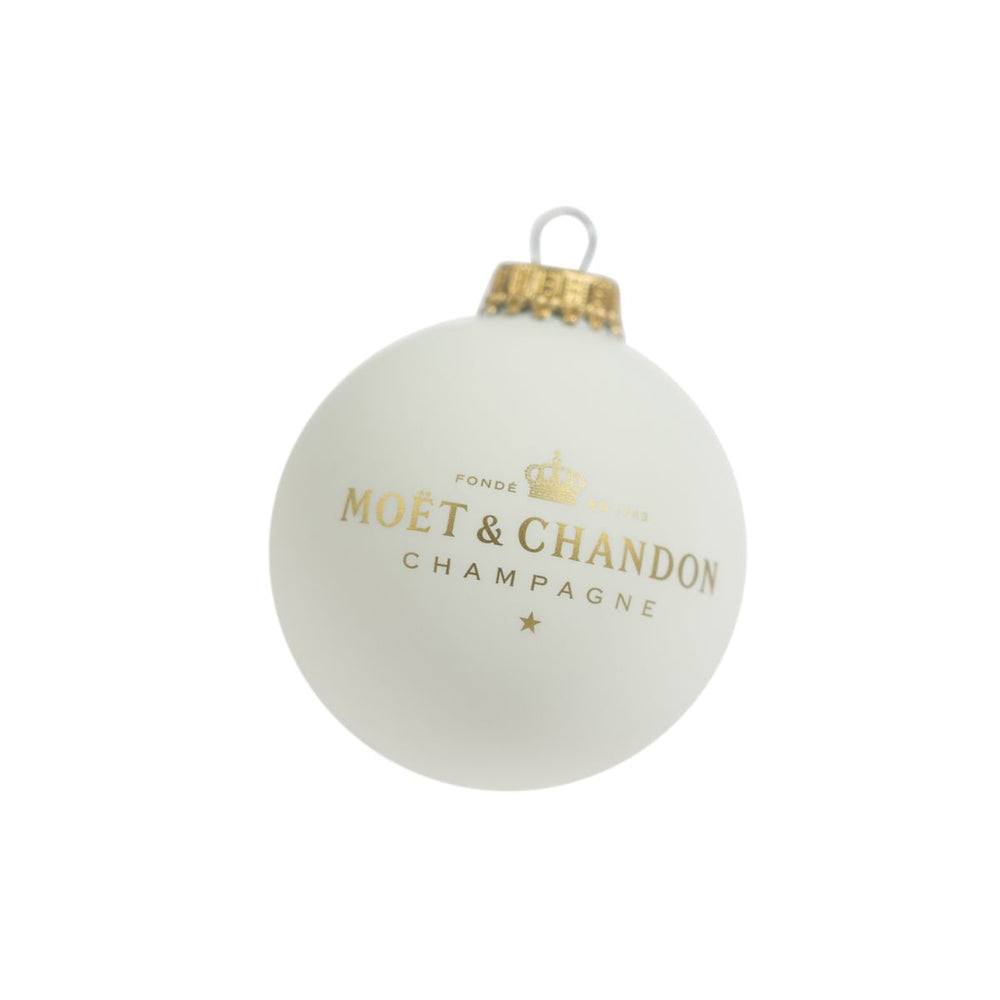 4 boules de Noël Moët & Chandon pour sapin de Noël, décoration de Noël