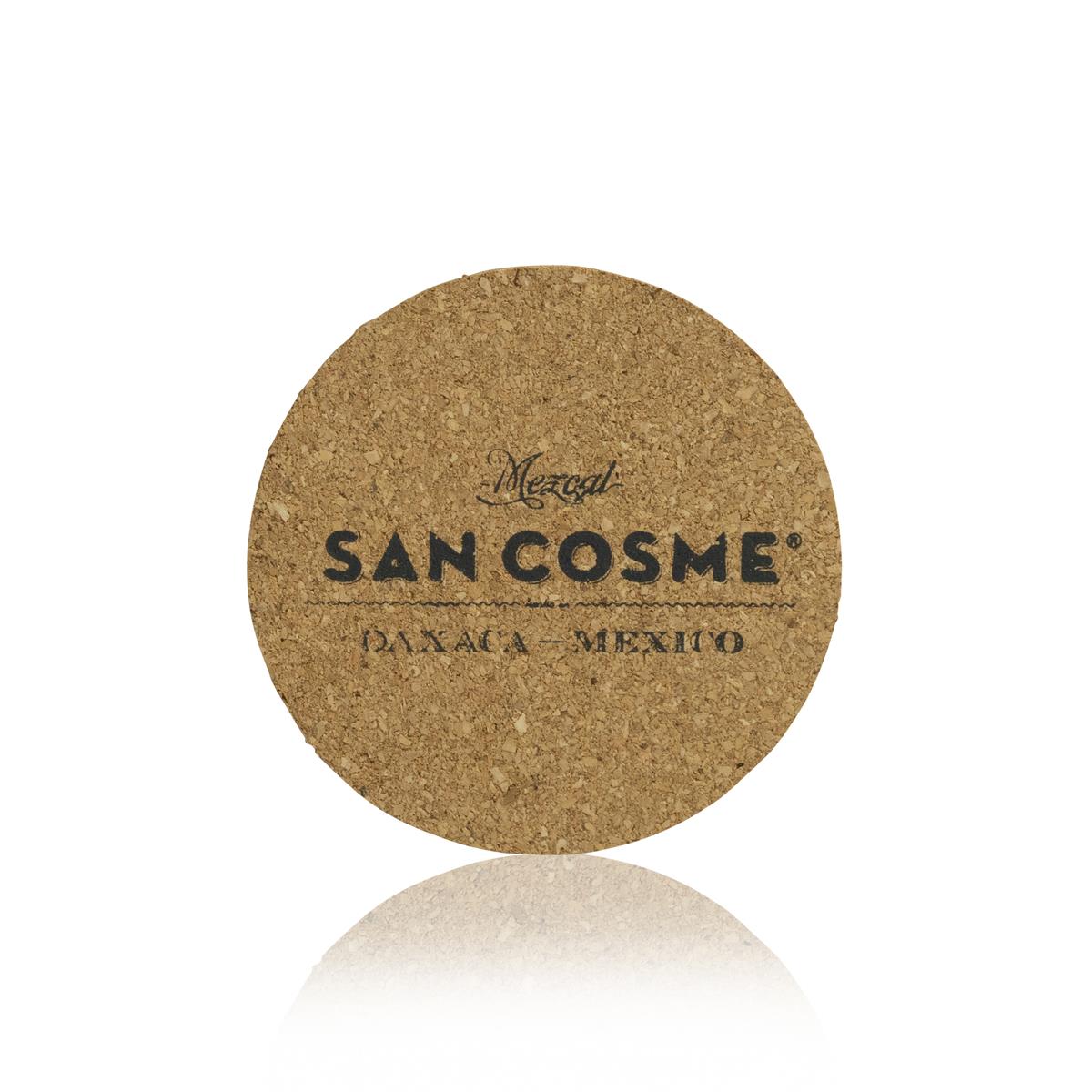 4x San Cosme Mezcal Sous-verres en liège ronds – Vue 3