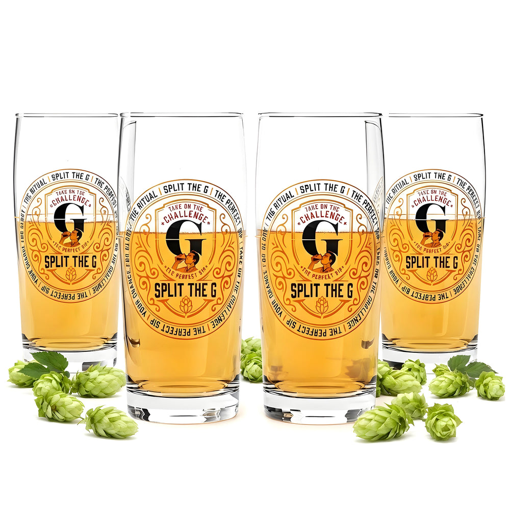 Lot de 4 verres à bière Sipply « SPLIT THE G » « The Perfect SIP » 0,5 l : la tendance sur les réseaux sociaux
