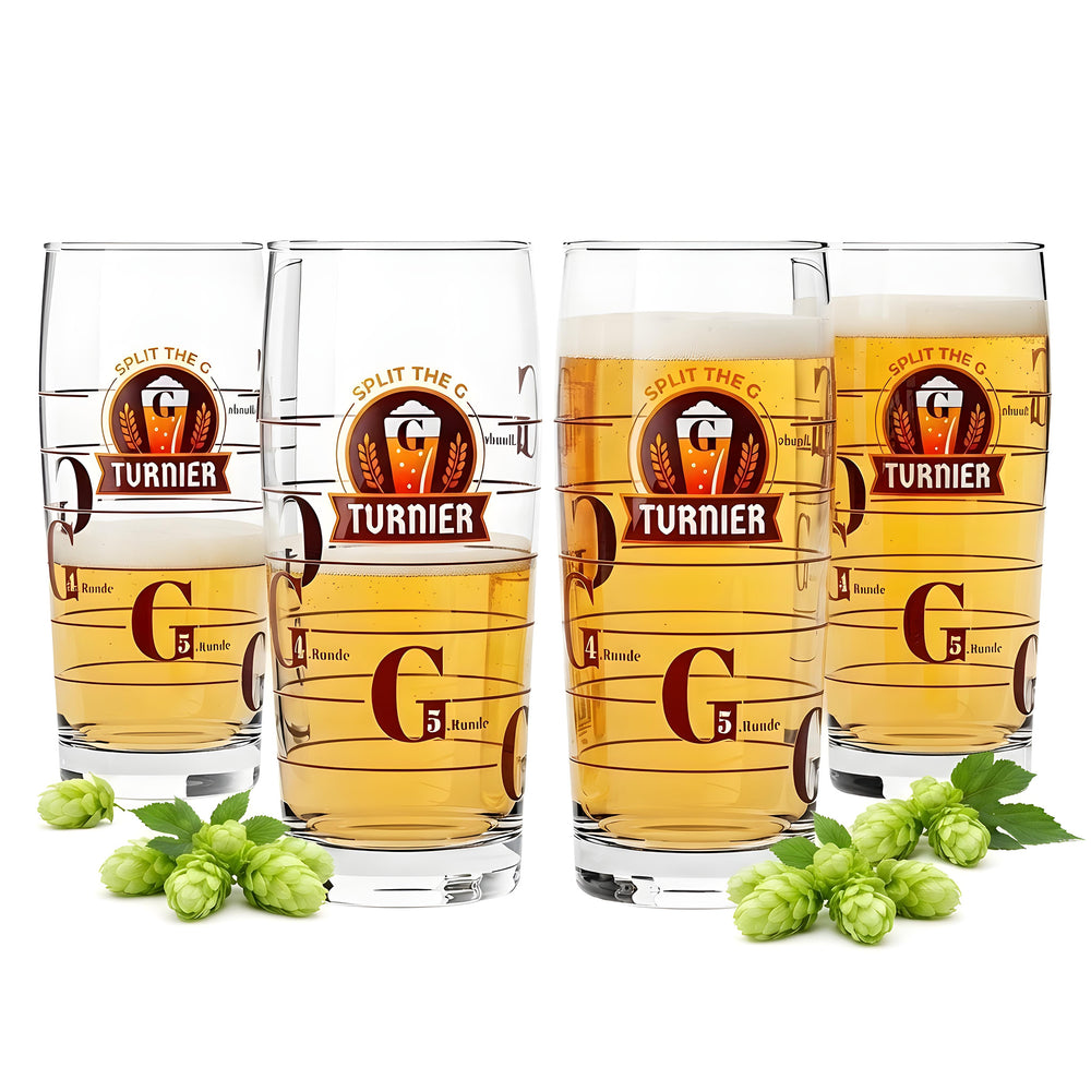 Lot de 4 verres à bière Sipply « SPLIT THE G Tournament » 0,5 l – La tendance du moment sur les réseaux sociaux