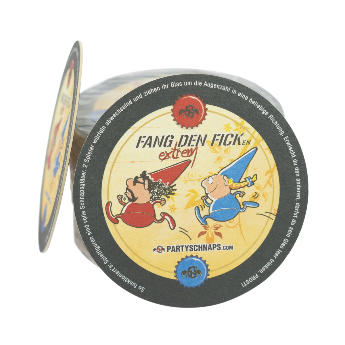 50x sous-verres « Ficken » (baiser) sous-verres de bière avec protection anti-gouttes rond « Fang den Fick » (attrape le baiser) – Vue 3