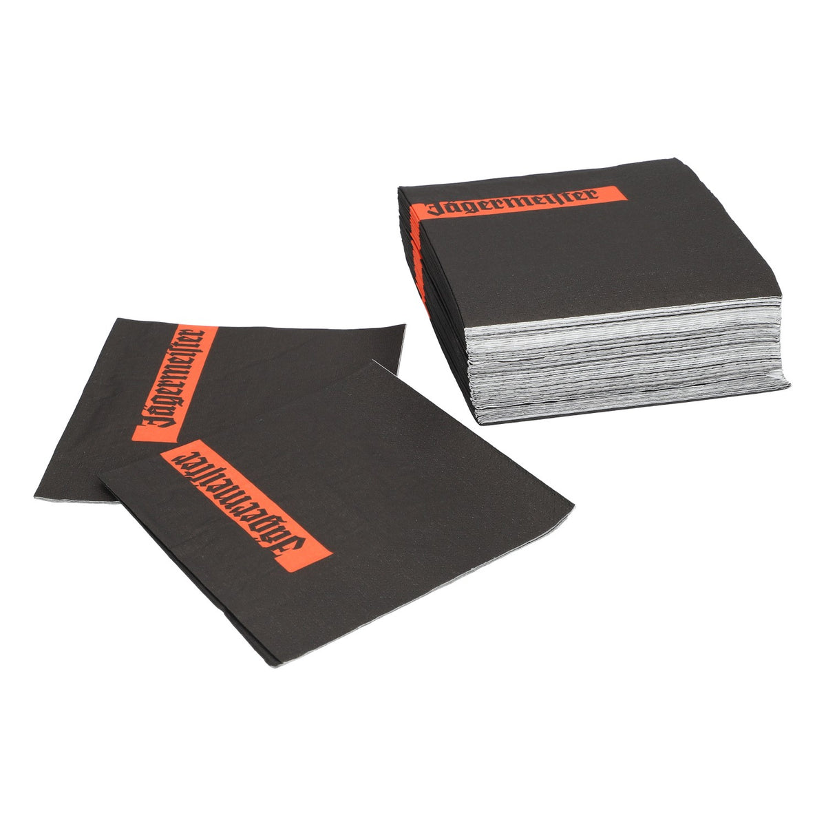 50x serviette Jägermeister en papier avec protection anti-gouttes 24 x 24 cm, nappe pour boissons
