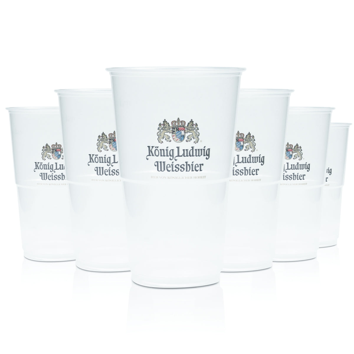 50 gobelets jetables König Ludwig Bier 0,5 l, verres de festival en plastique