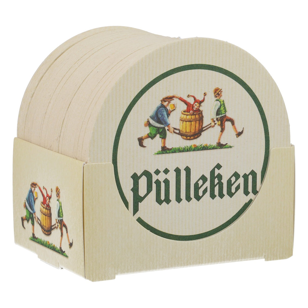 50 sous-verres « Pülleken » à motif de fût de bière – pour la restauration et les fêtes