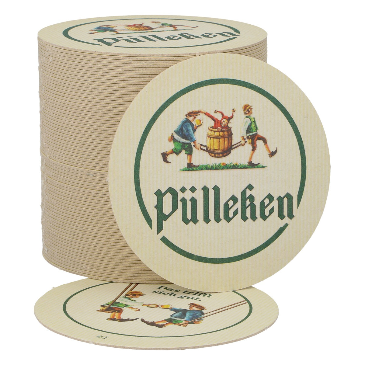 Lot de 50 sous-verres Pülleken « Das trifft sich gut » - Accessoires de bar - Sous-verres