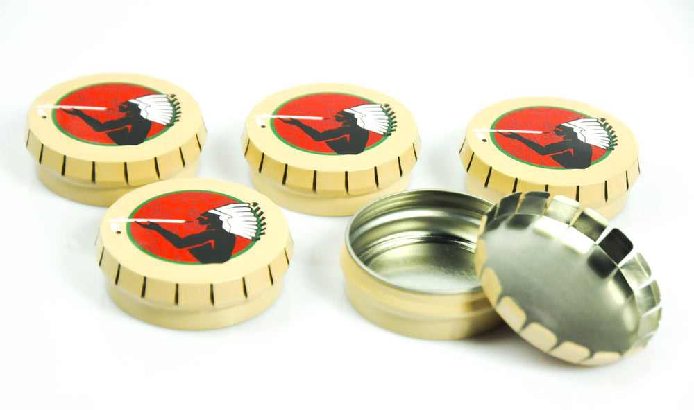 5x cendriers American Spirit Cigarettes Beach Ashtray Mini Beige en fer-blanc