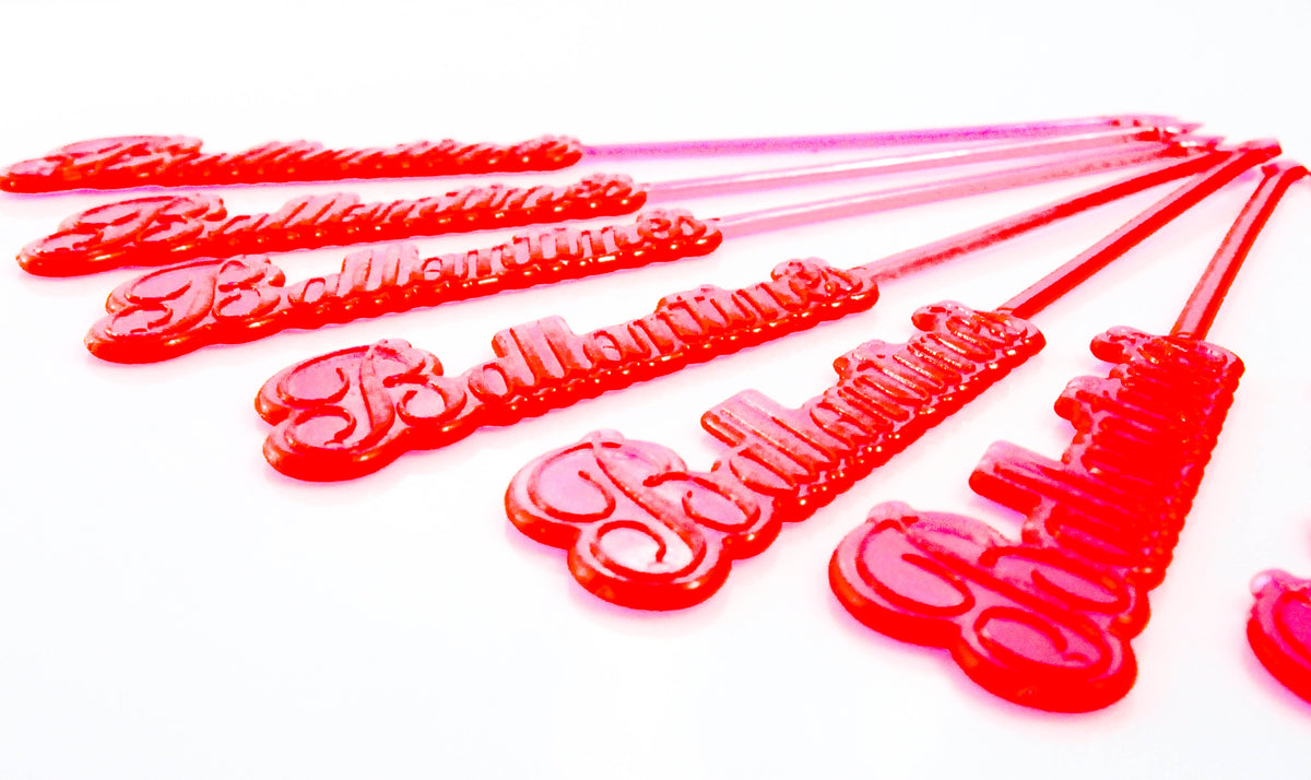5x Ballantines Whisky Stirrer Agitateur Accessoire de bar Rouge néon très rare – Vue 4