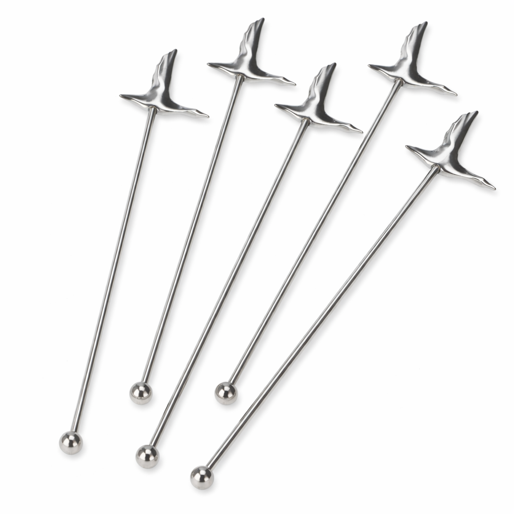 5x Grey Goose Vodka Agitateur en acier inoxydable « Oie » Agitateur Accessoires de bar en métal