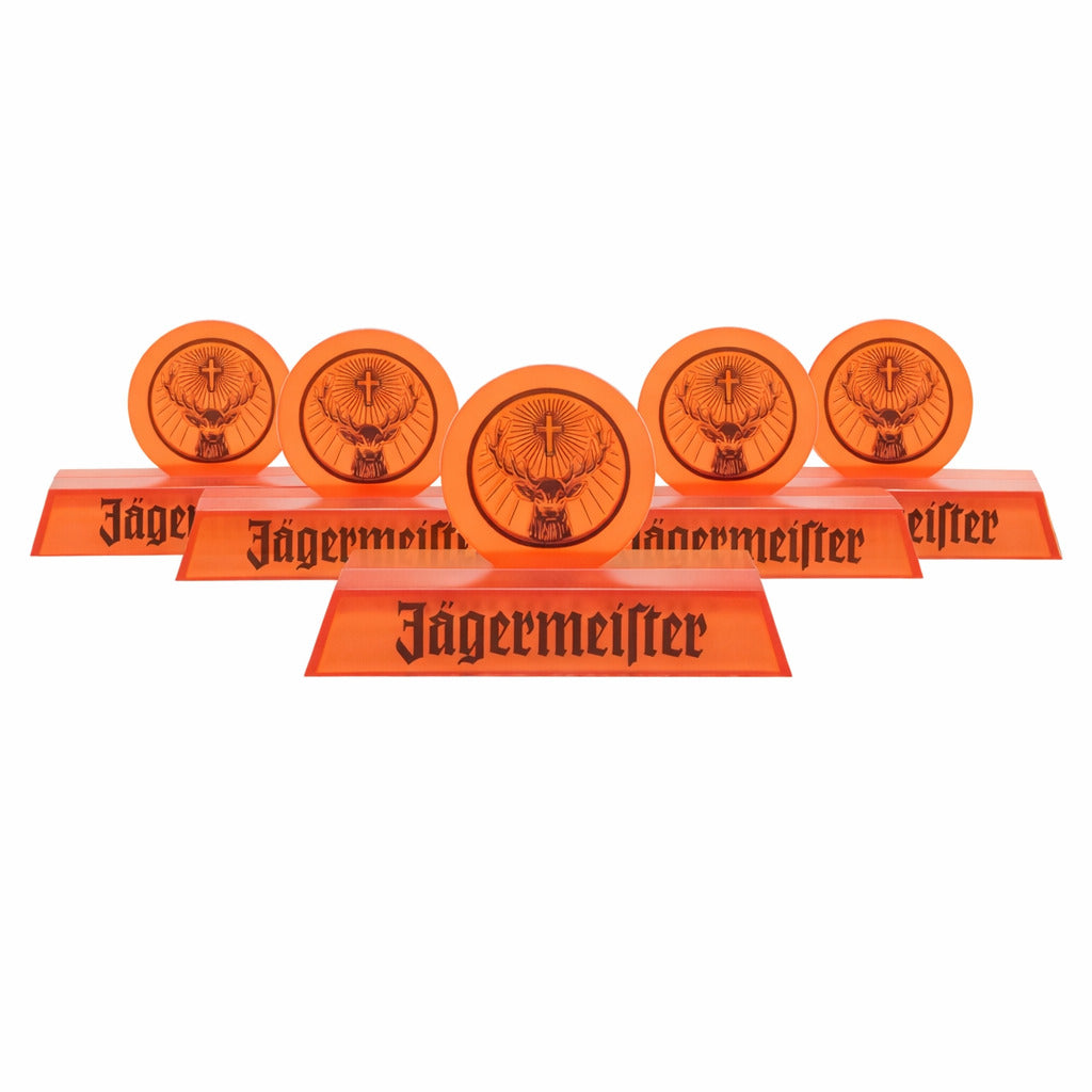 5x présentoirs de table Jägermeister Porte-cartes en acrylique Menu Cartes de boissons Publicité