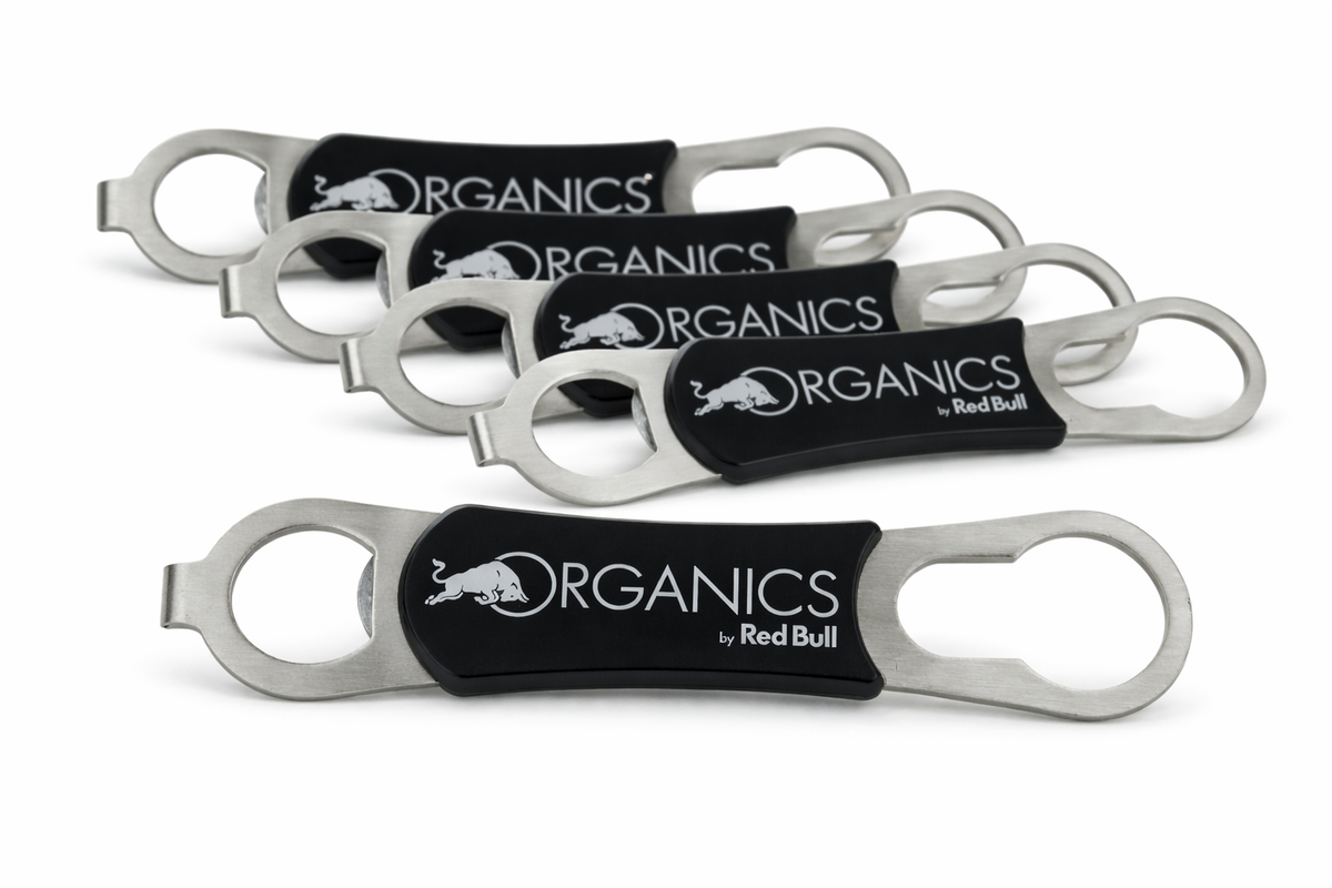 5x Red Bull Organics Décapsuleur Élégant Noir Robuste Ouvre les capsules de bouteilles Fête