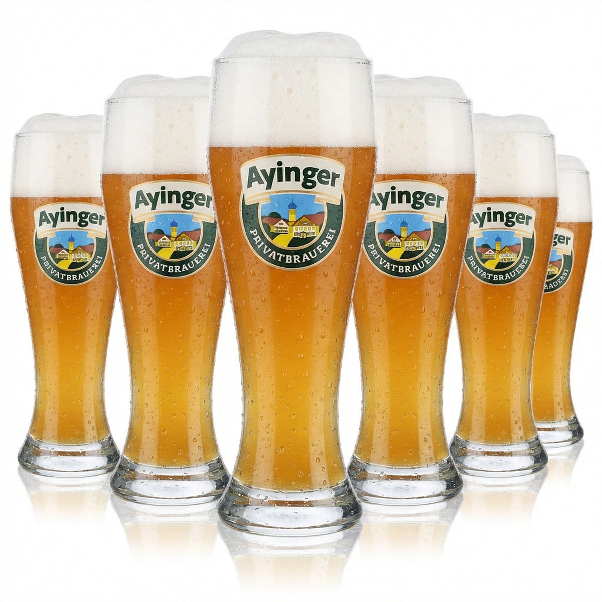 6 verres à bière Ayinger de 0,5 l (verres à bière blanche) neufs