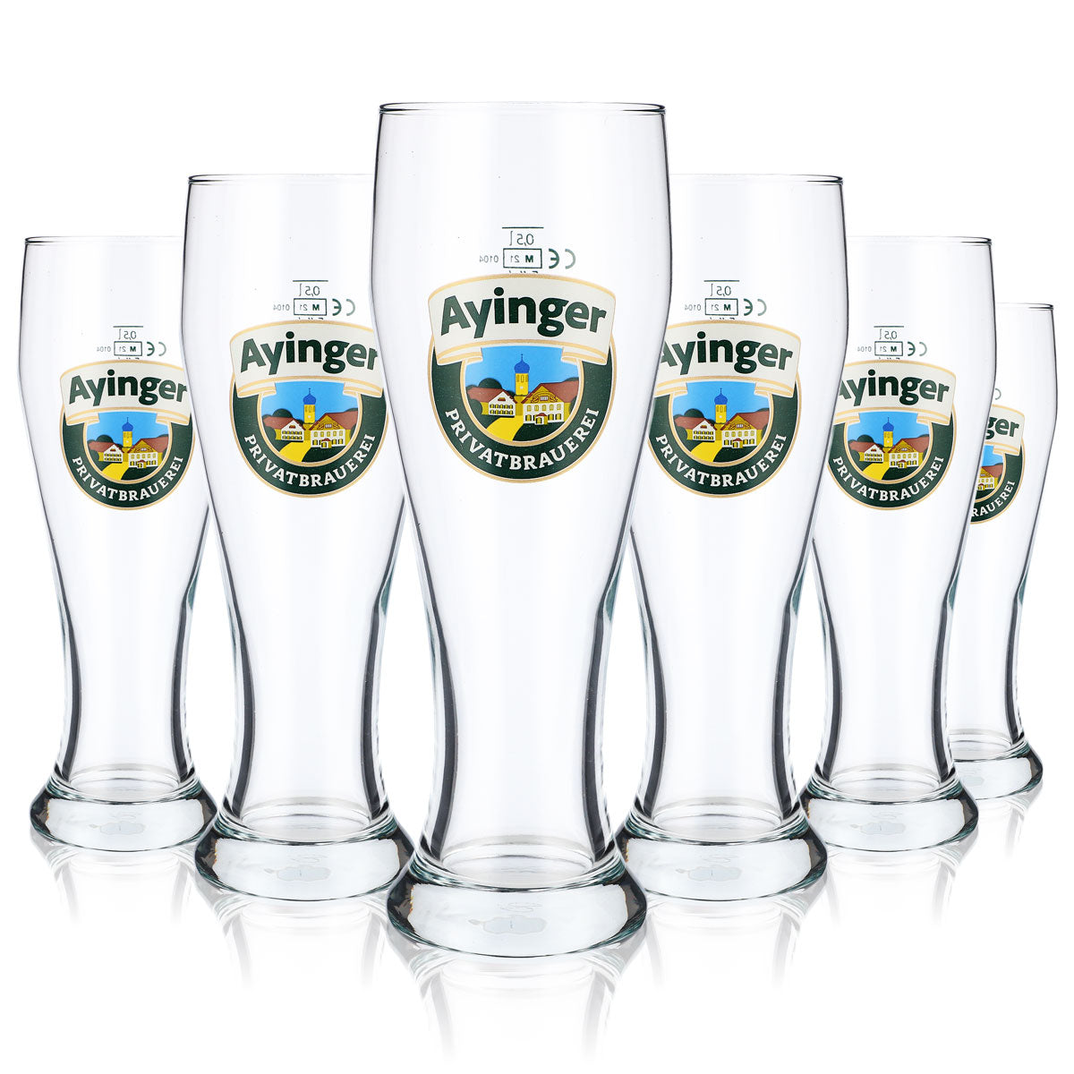 6 verres à bière Ayinger de 0,5 l (verres à bière blanche) neufs – Vue 5