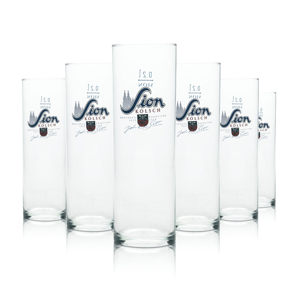 6 verres à bière Sion Kölschglas 0,2 l neufs
