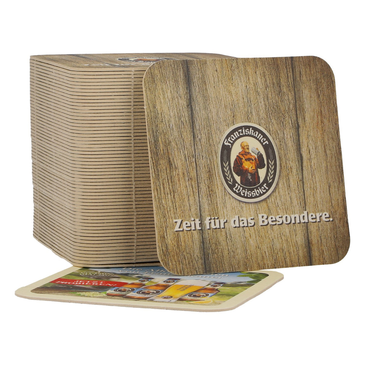 60 sous-verres Franziskaner, 9,5 x 9,5 cm, « Les boissons sans alcool de Franziskaner »