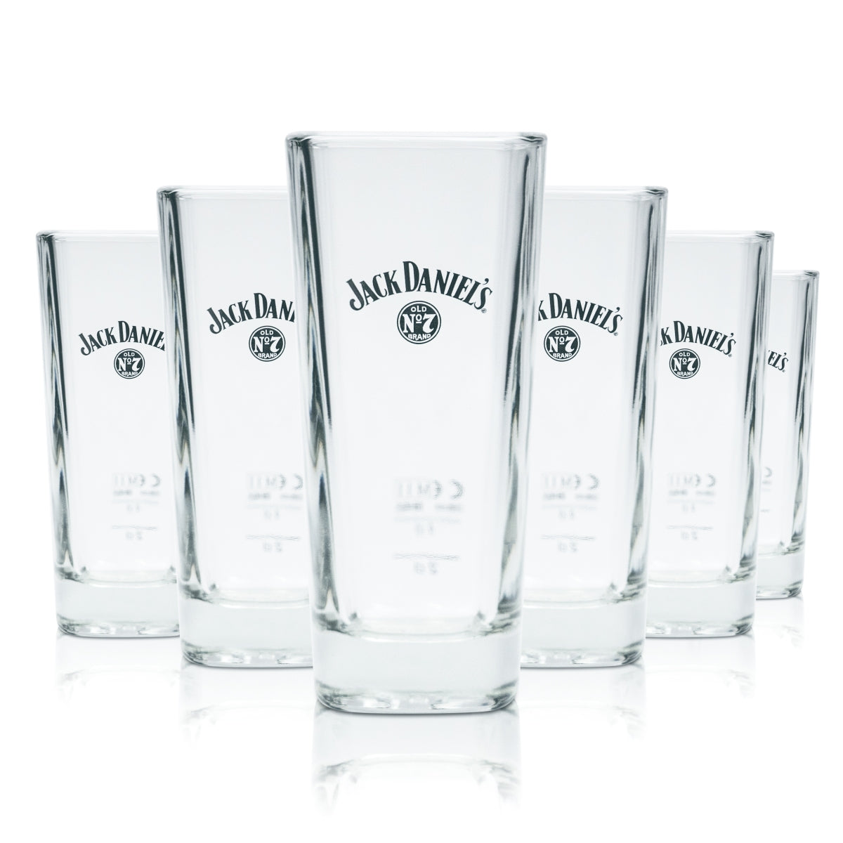 Lot de 6 verres Jack Daniels 0,35 l – Verre à long drink Old No. 7 classique calibré – Vue 2