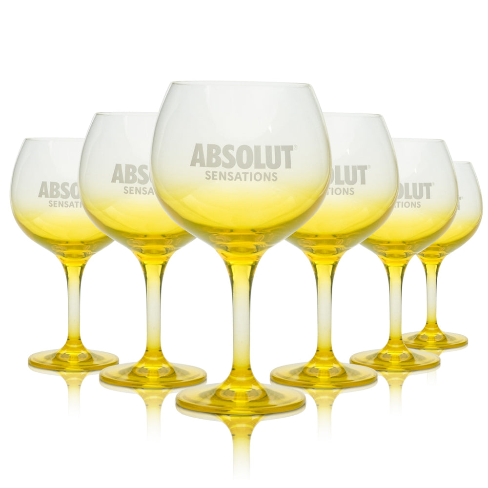 6 verres à pied Absolut Vodka 0,5 l, verres à cocktail long drink, Sensations Bar