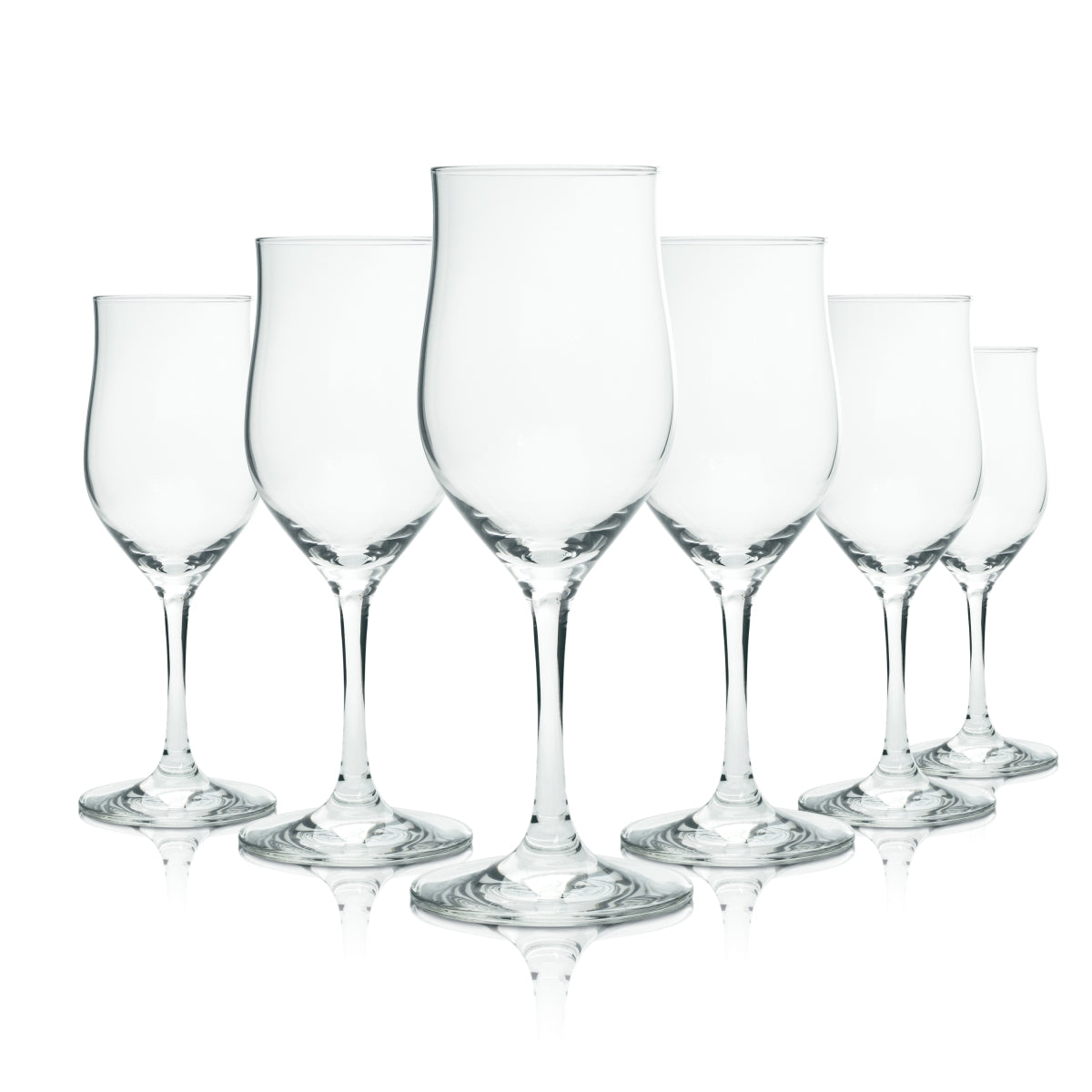 6 verres Adelholzener 0,12 l flûtes verres à pied eau minérale gazeuse Bay