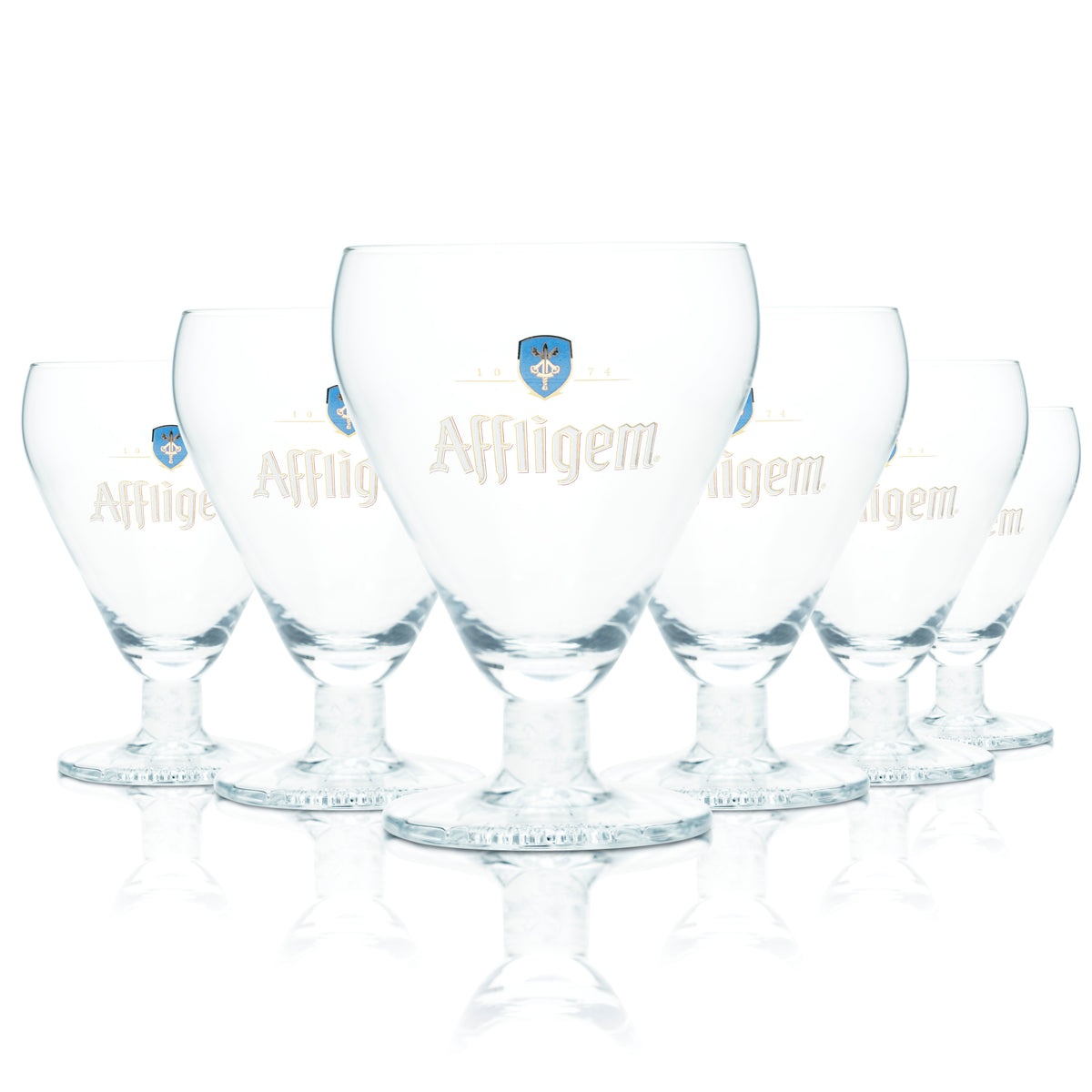 6 verres à bière Affligem 0,3 l, forme tulipe, verres à pied, verres à bière, verres à dégustation, verres à cocktail, verres à whisky, verres à liqueur, verres à eau, verres à vin, ver – Vue 5