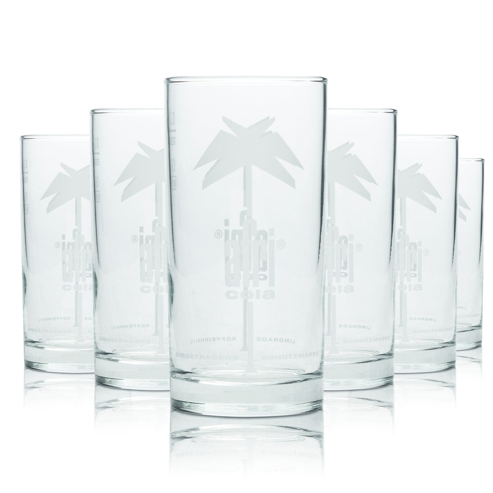 6 verres à long drink Afri Cola 0,2 l Rastal, verres gravés Gastro Retro Kola
