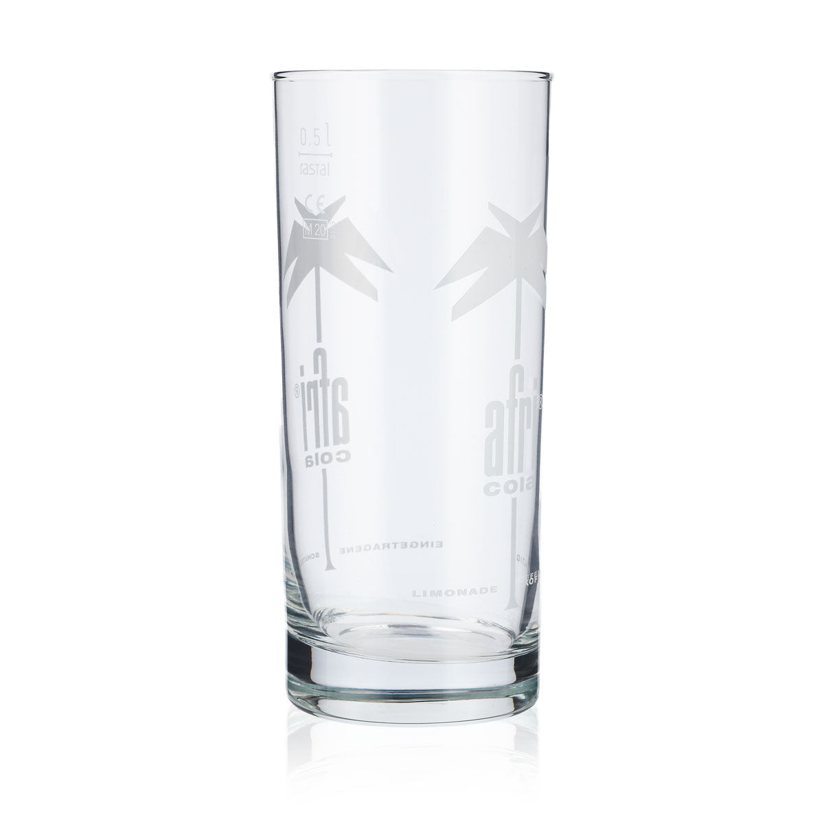 6x Afri Cola Boisson gazeuse Verre 0,5 l Verres à cola Verre à limonade Logo blanc – Vue 4