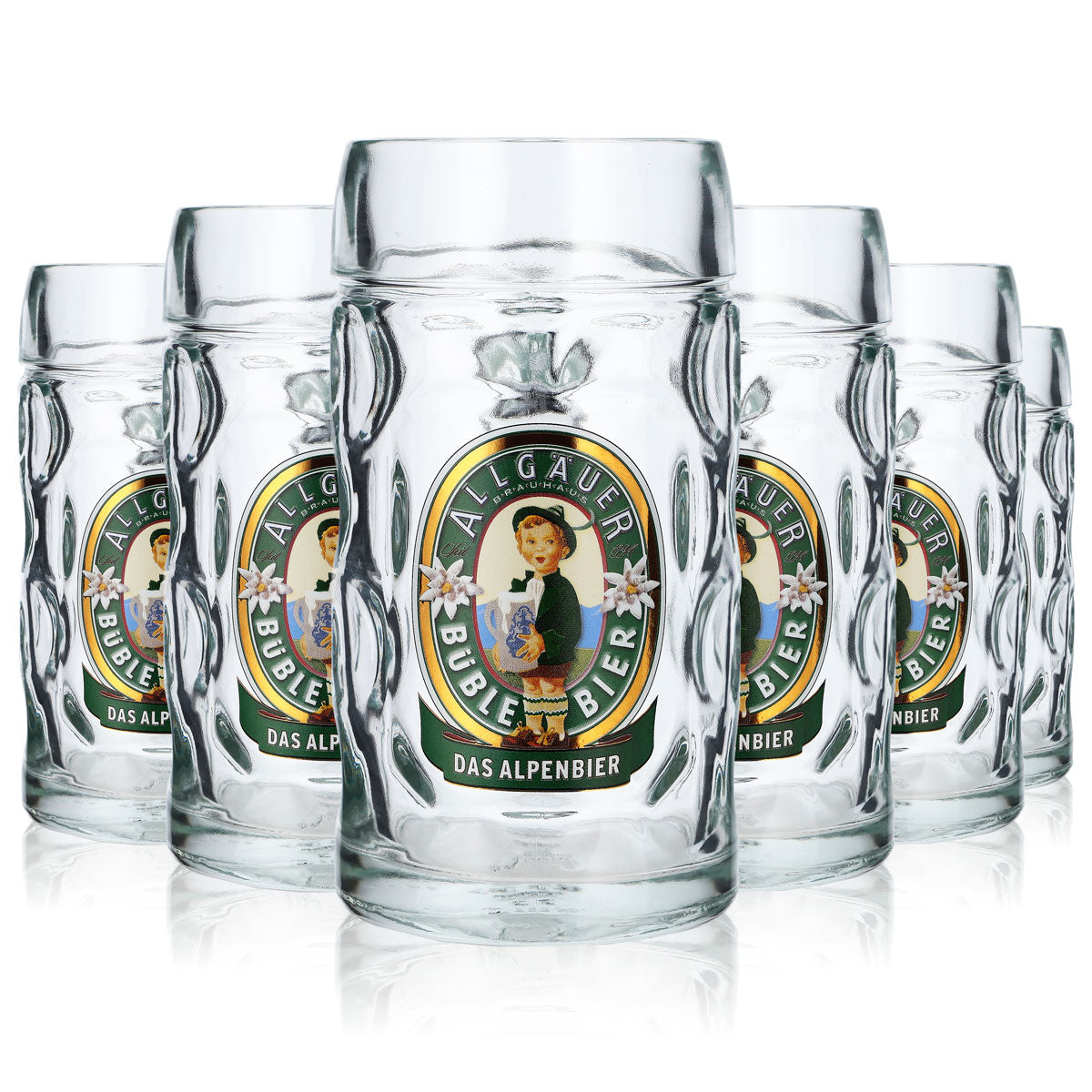 6x verre Allgäuer Büble 0,5 l, chope à bière de fête, verre à bière alpin, verre à bière Seidel, lot – Vue 7