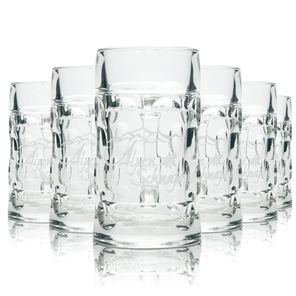 6x schnaps alpin Steinbeisser verre mini chope 4 cl schnaps verres à shot Stamper