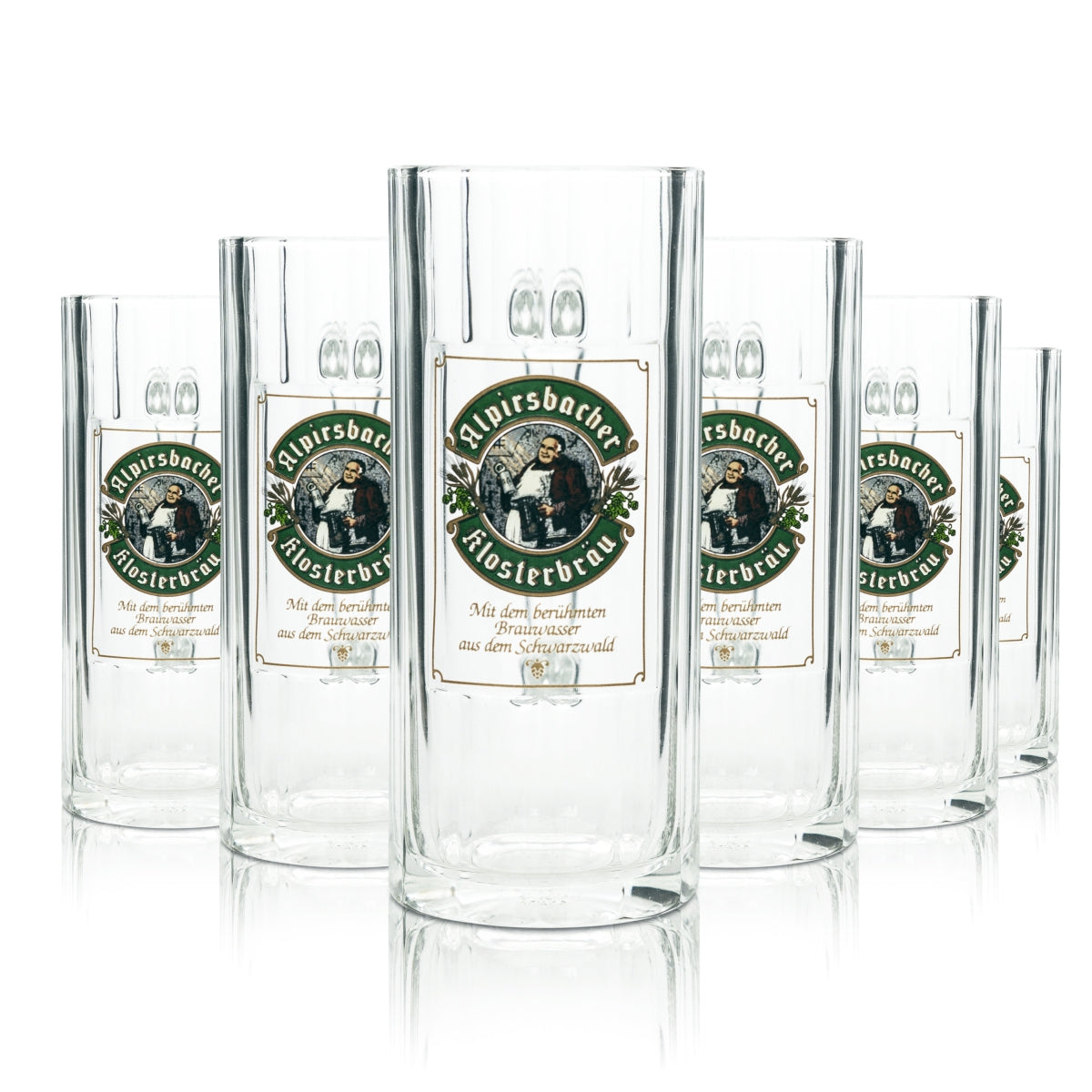 6 verres à bière Alpirsbacher 0,4 l, chope Klosterbräu Wallenstein Sahm Seidel