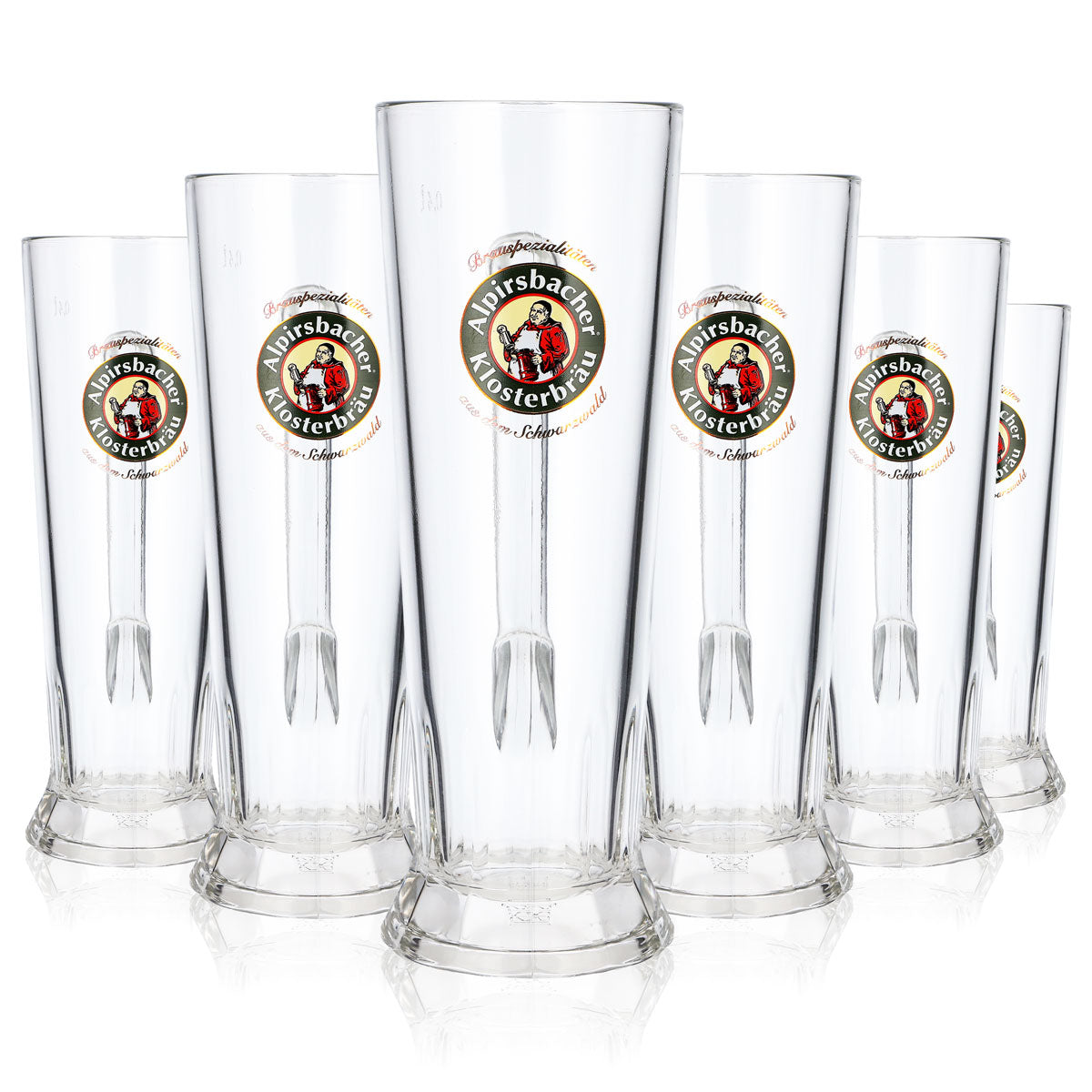 Lot de 6 verres à bière Alpirsbacher de 0,4 l, motif en relief « Rastal » (lot de 6)