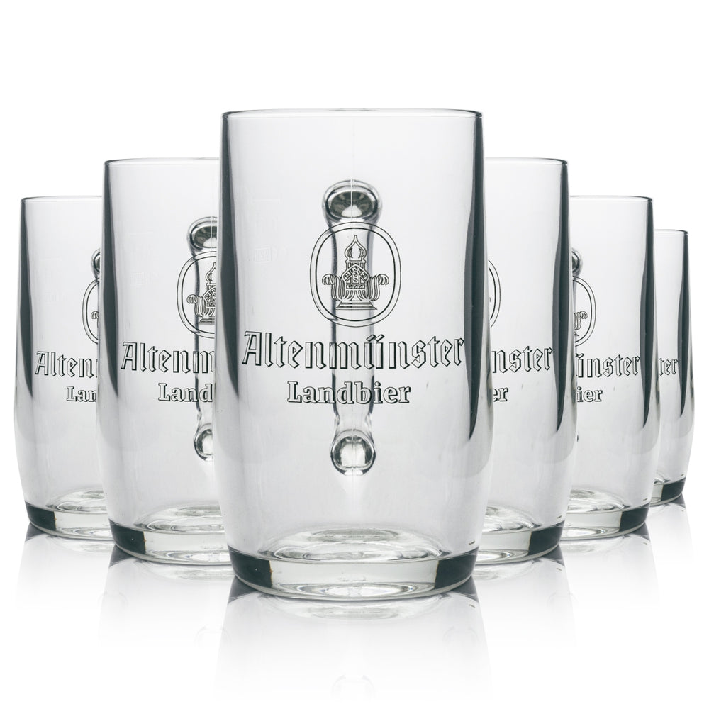 6 chopes à bière Altenmünster emballées individuellement, 0,5 l, Sahm