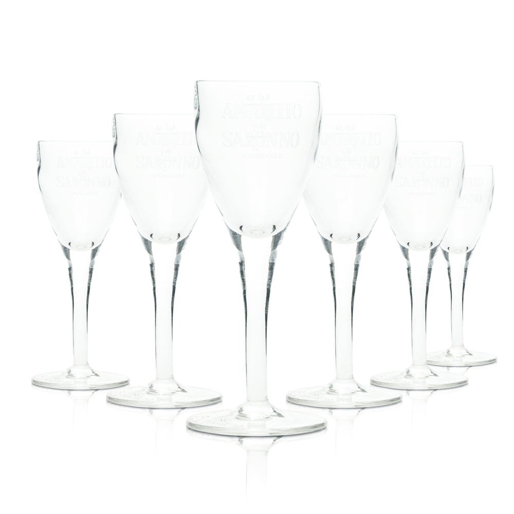 6x Amaretto Saronno Liqueur Verre 2cl 4cl Verres à schnaps Stamper Shot Bar court