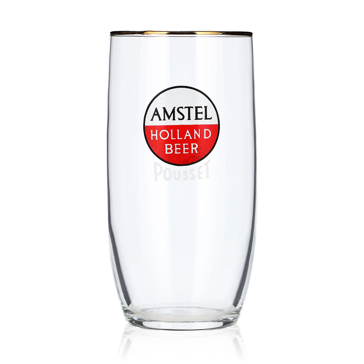 Lot de 6 verres à bière Amstel de 0,29 l, à bord doré, modèle « Willibecher Seidel » (lot de 6) – Vue 2
