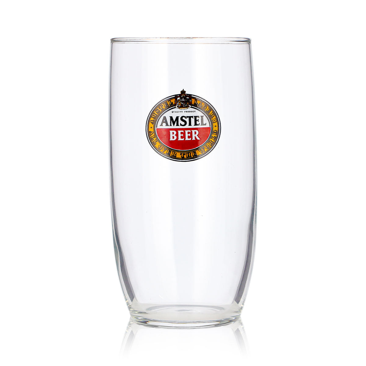 Lot de 6 verres à bière Amstel de 0,33 l, modèle droit, bord doré (lot de 6) – Vue 3