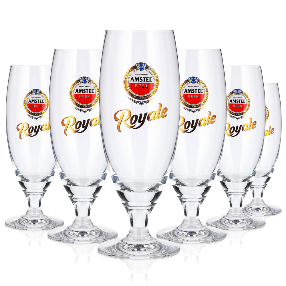 Lot de 6 verres à bière Amstel de 0,3 l, modèle « Pokal Royale Rastal »