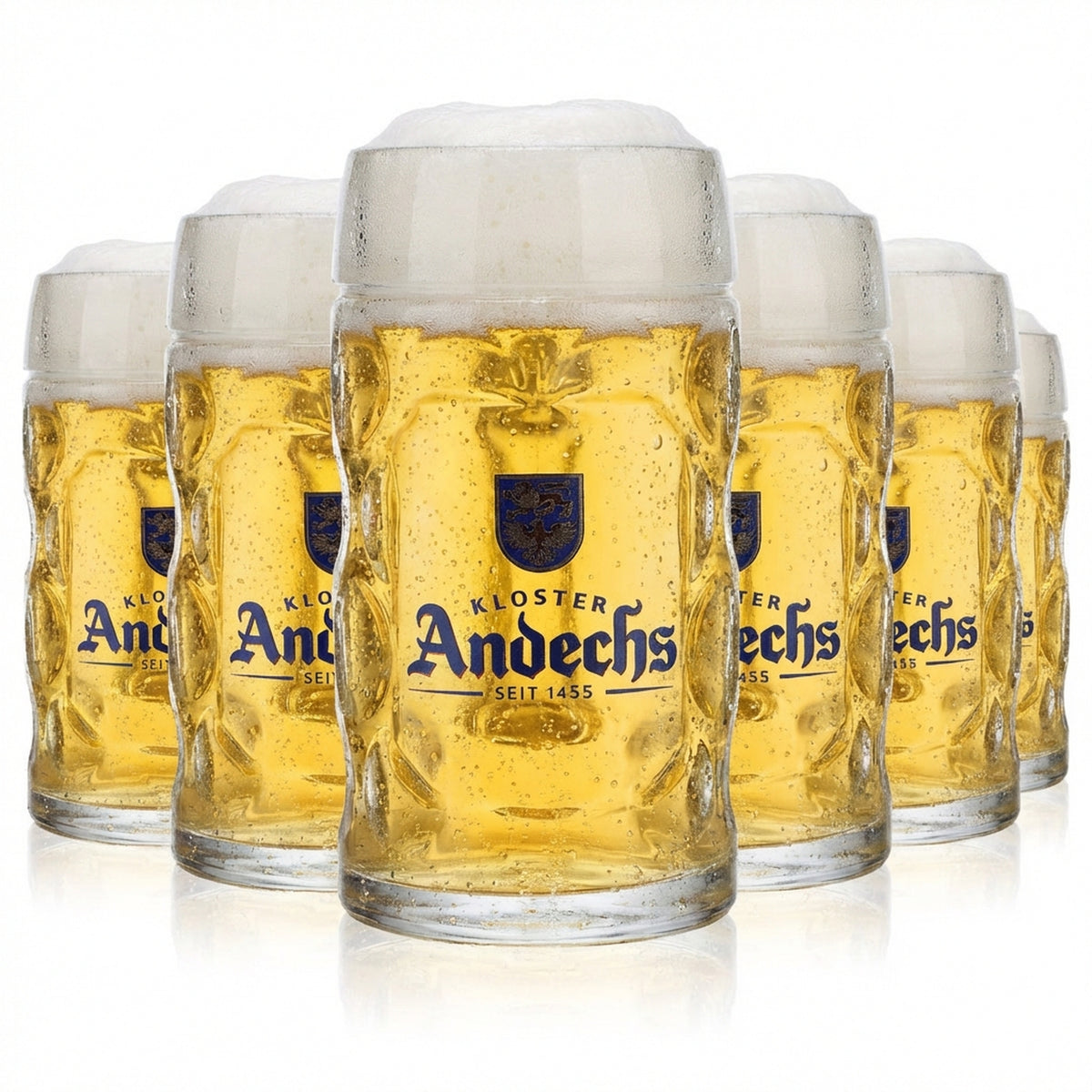 6 verres à bière Andechs 0,5 l, chopes à bière, verres à bière