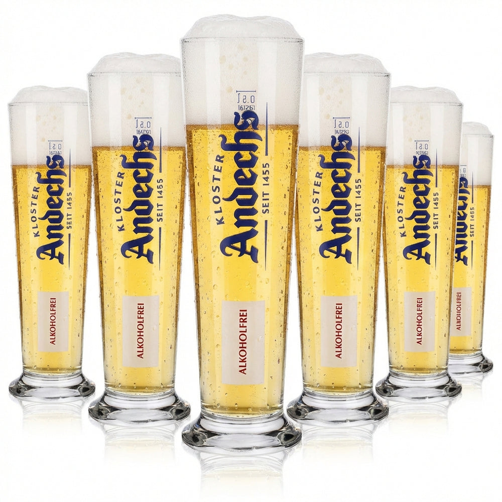 6 verres à bière Andechs 0,5 l Verre à bière blanche sans alcool Rastal