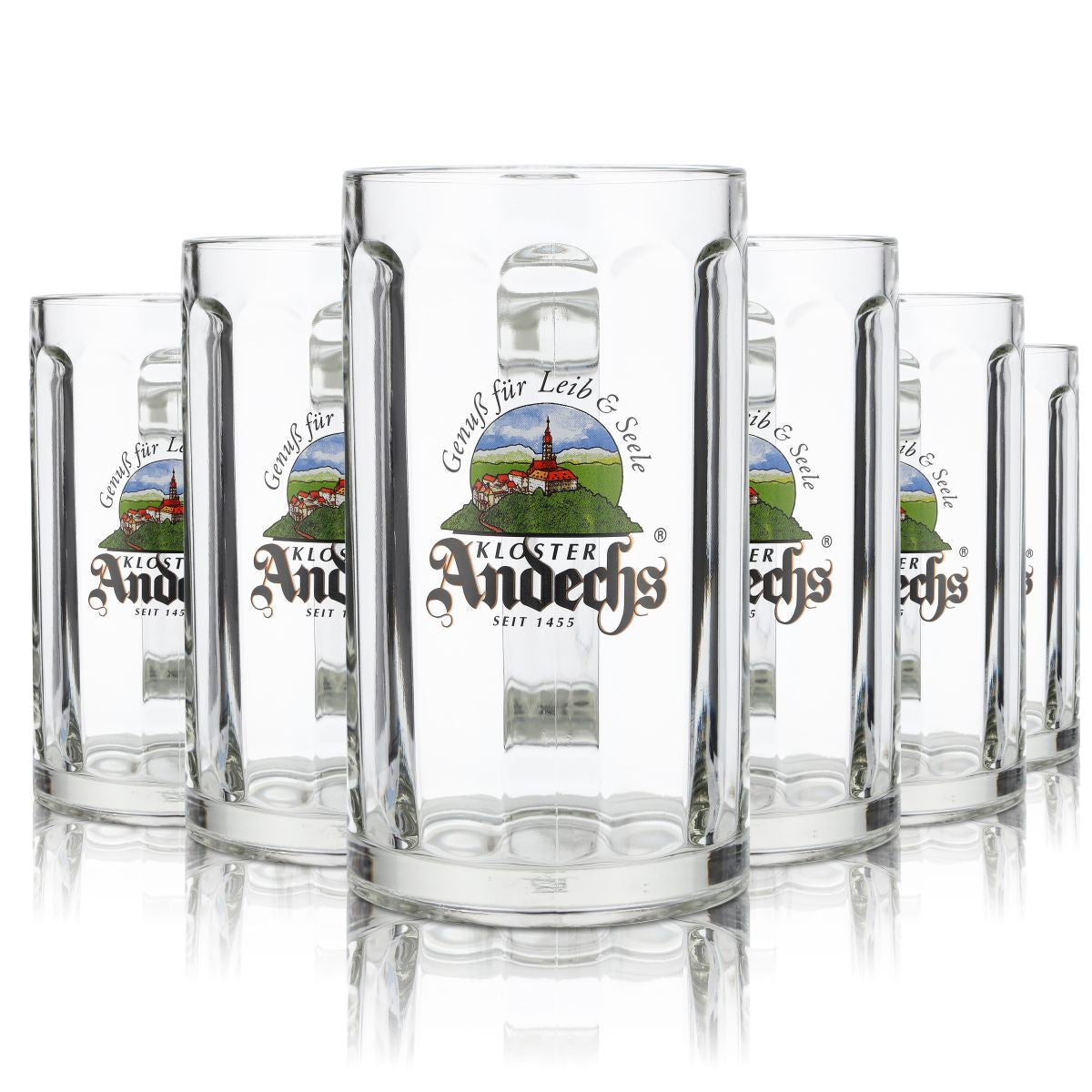 6x Andechs verre 0,5l chope à bière Humpen Seidel set de verres Klosterbrauerei Gastro – Vue 3