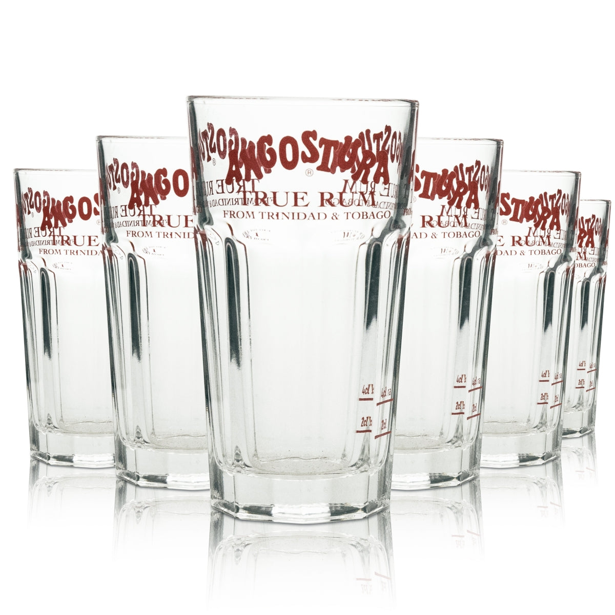 6 verres à liqueur Angostura 0,2 l, verre à long drink « True Rum »