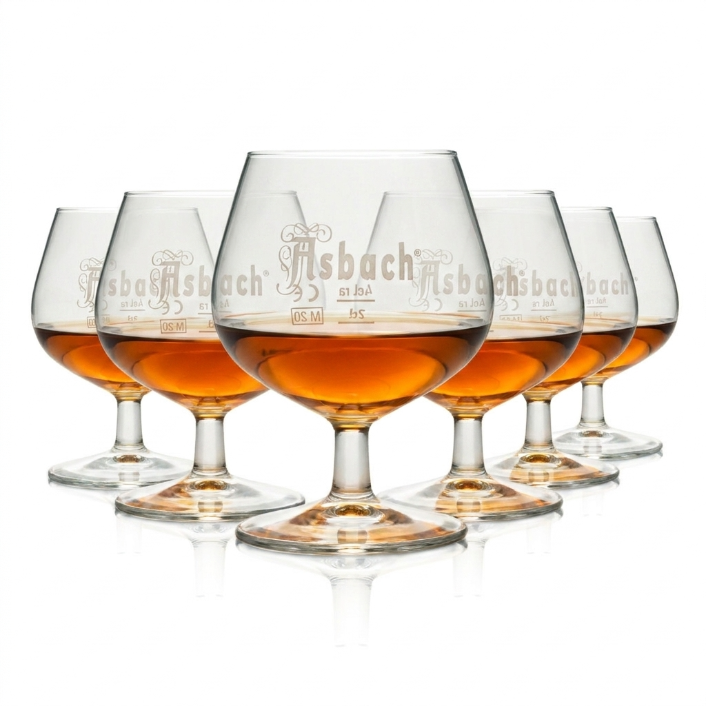 6x Verres Asbach Uralt 0,15 l Verres à cognac calibrés pour dégustation Gastro