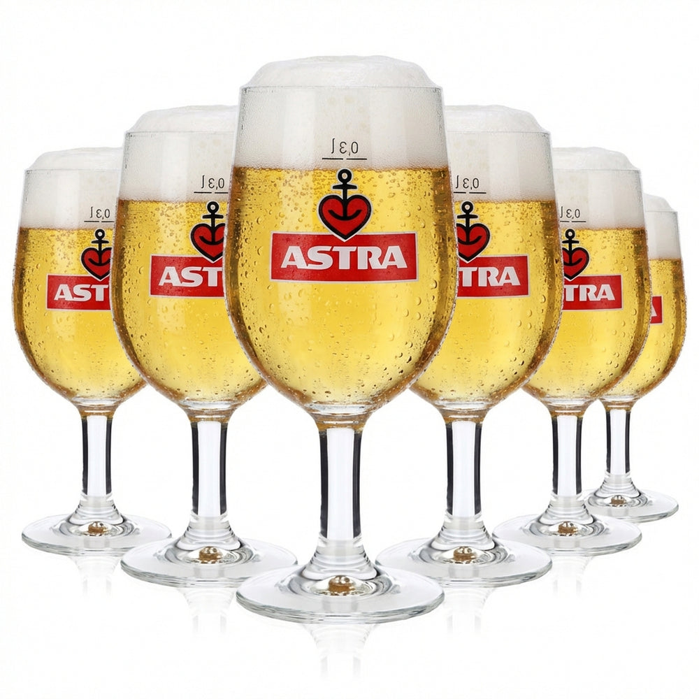 6 verres à bière Astra Verres à bière Verres tulipes 0,3 l hauts les tulipes RC