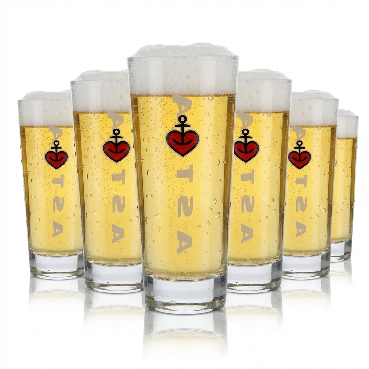 6 verres Astra 0,25 l Willi Becher, lot de verres à bière, brasserie Hamburg Kiez Gastro