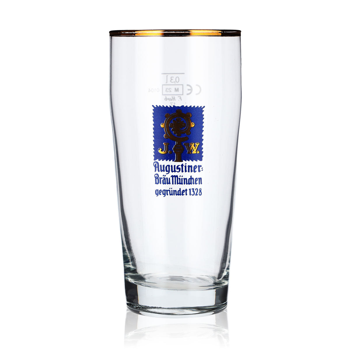 6 verres à bière Augustiner 0,3 l avec bord doré – Vue 2
