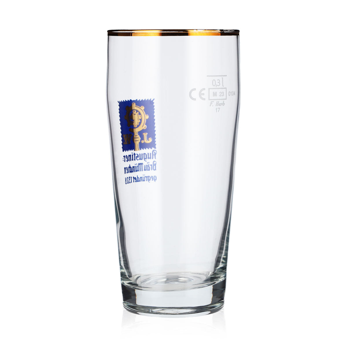 6 verres à bière Augustiner 0,3 l avec bord doré – Vue 4