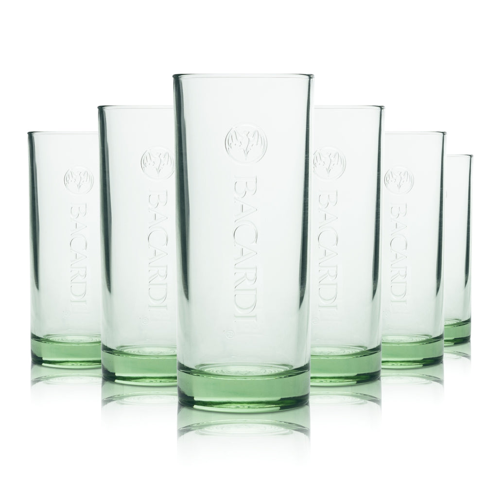 6 verres Bacardi 0,3 l, gobelets tumbler, verres à cocktail long drink, verres profilés, gastronomie, bar