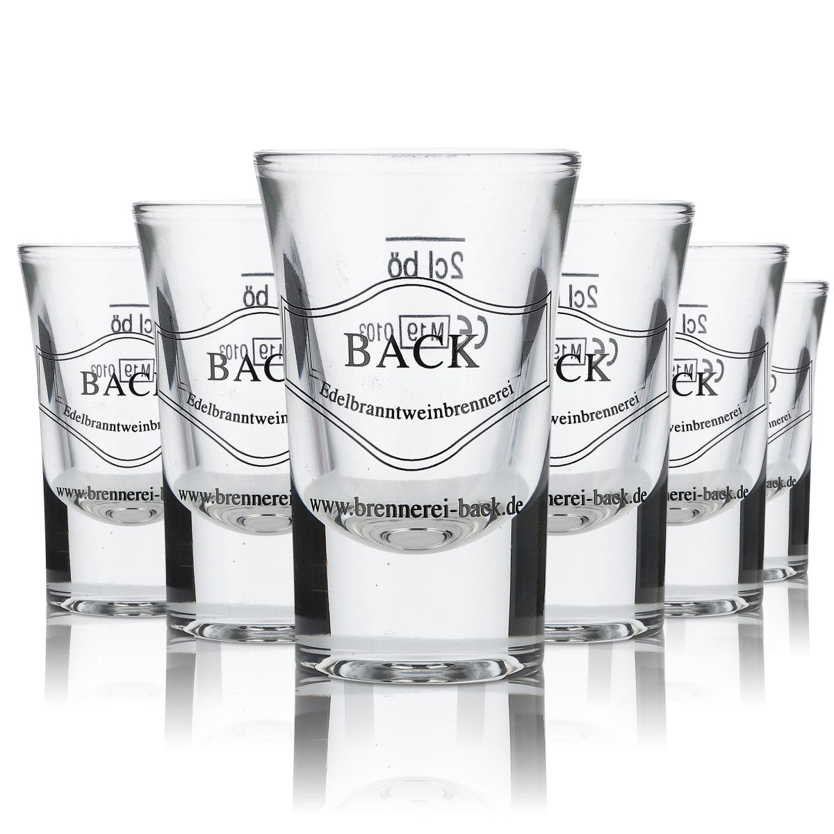 6x Back verre à liqueur 2cl verre à shot verre court stamper set de verres de distillerie Back