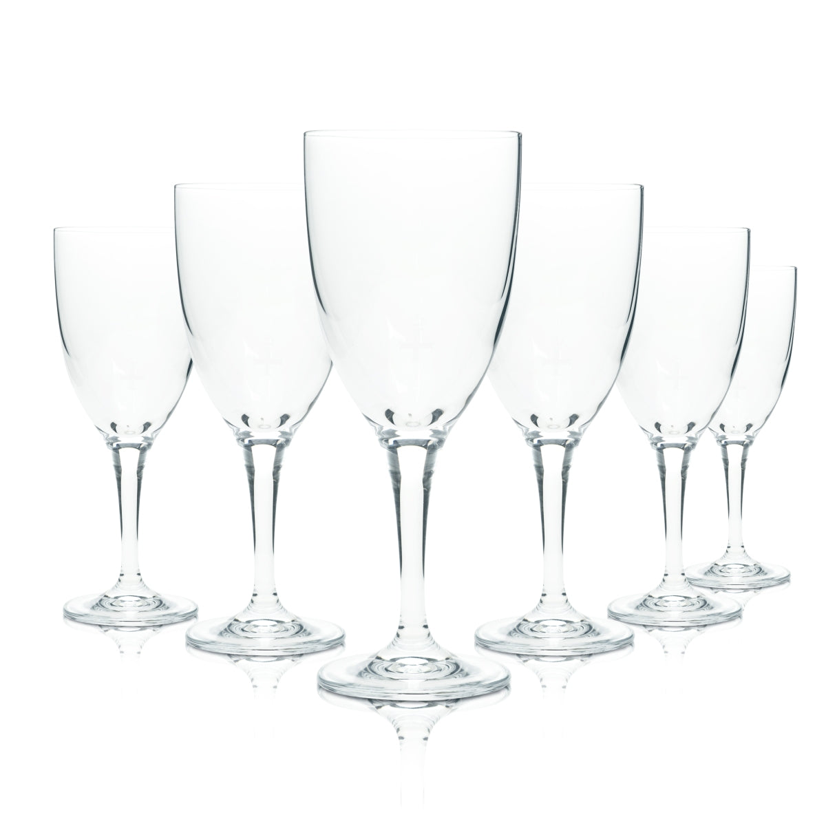 6 verres à eau Bad Pyrmont 0,2 l, style tulipe, flûte, source minérale curative