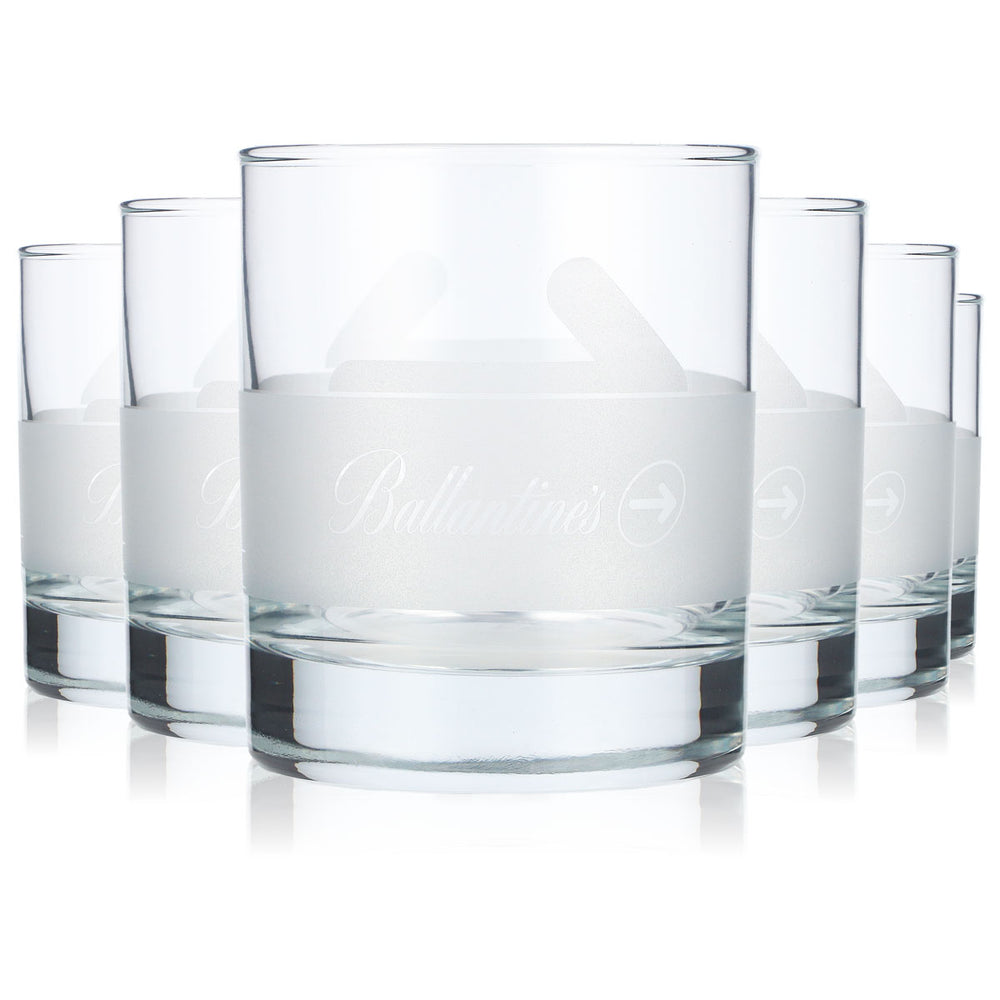 6 verres à whisky Ballantines de 0,3 l, modèle « Stolen from Ballantines » (lot de 6)