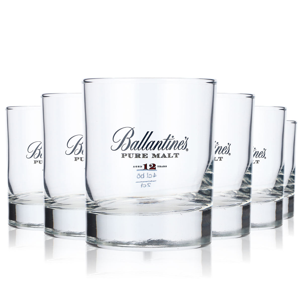 6 verres à whisky Ballantines 0,23 l Verres à fond épais Tumbler « Pure Malt » – Vue 5