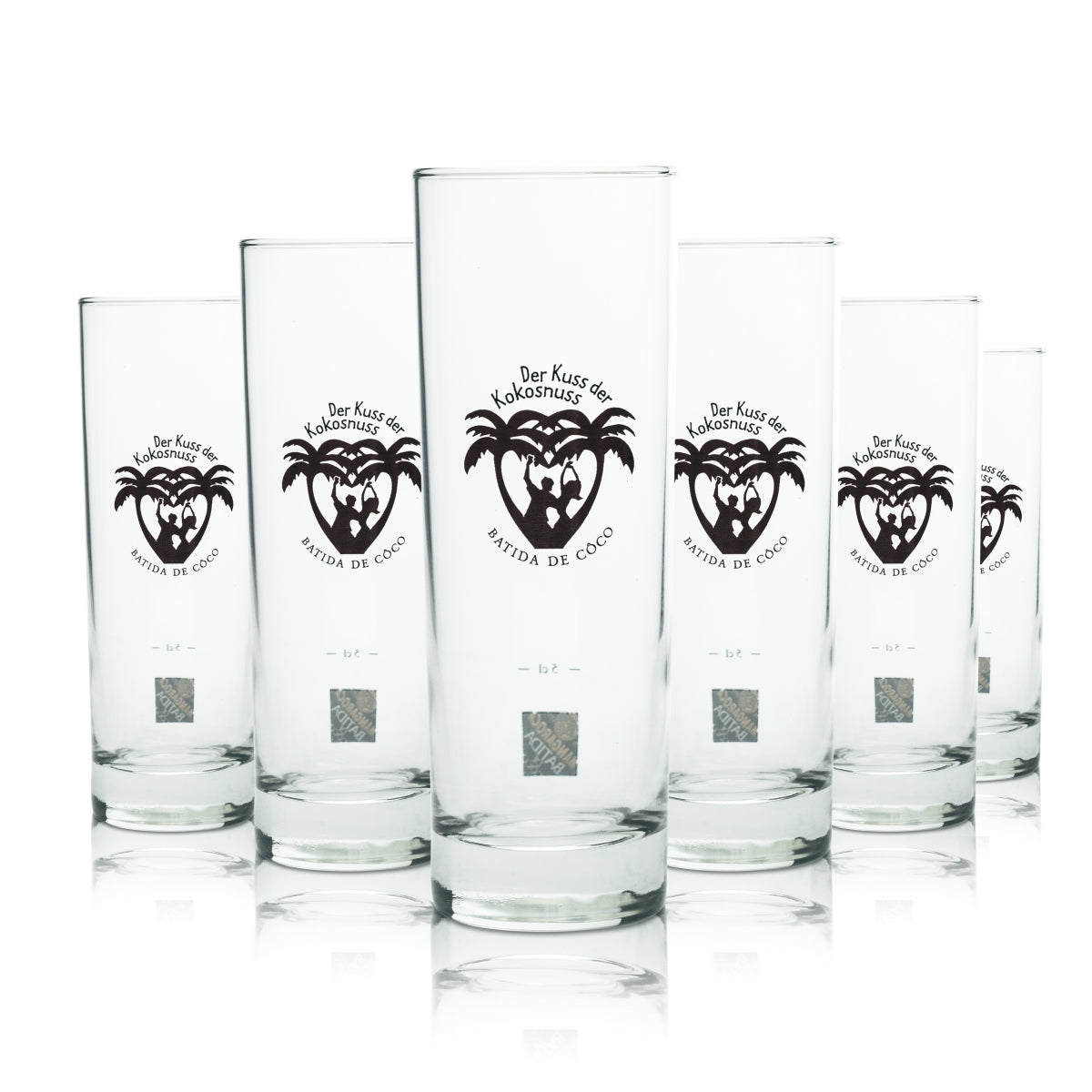 6 verres Batida de Coco 0,24 l, verres à cocktail long drink, verres gastronomiques calibrés