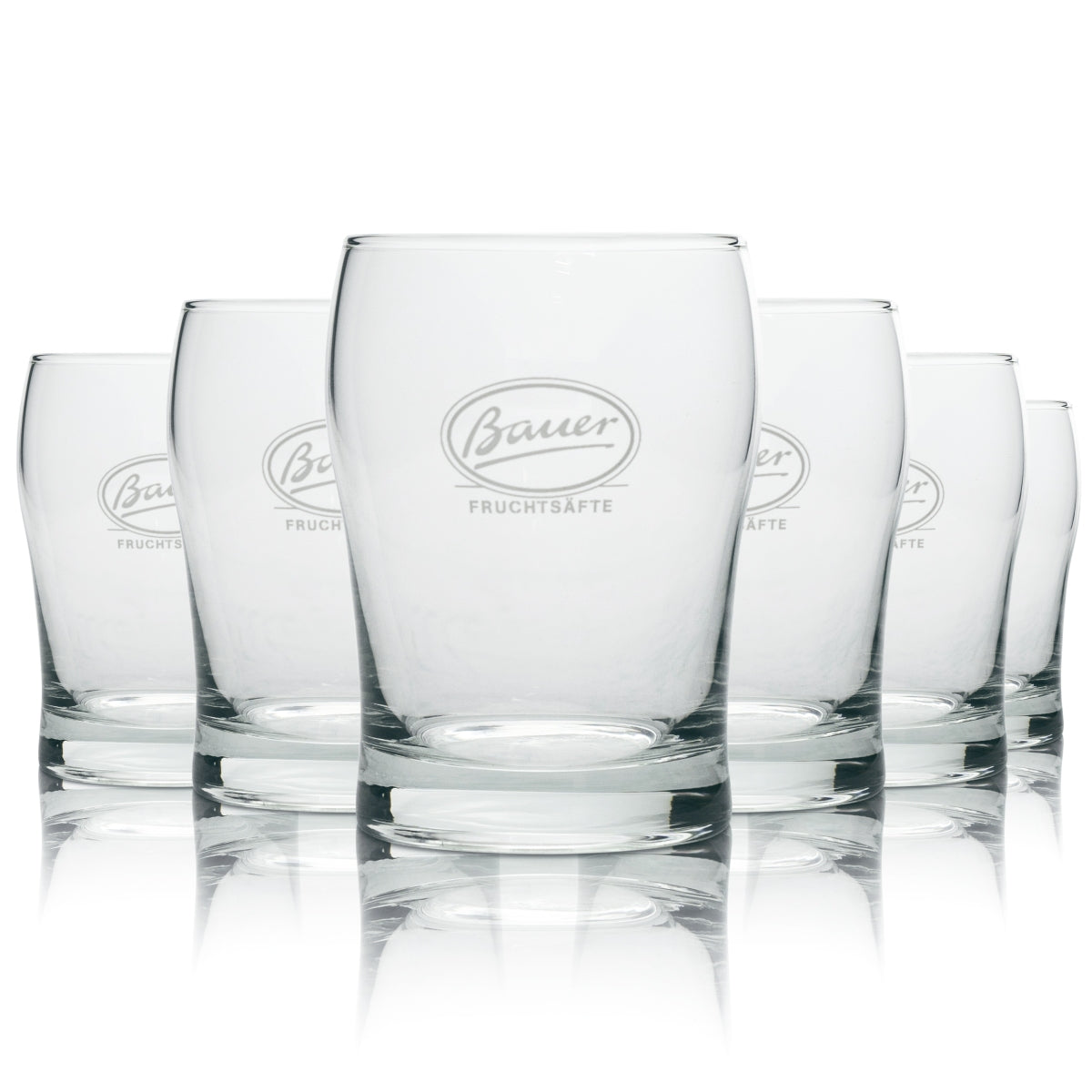 6x Bauer Verre à jus de fruits 0,1 l