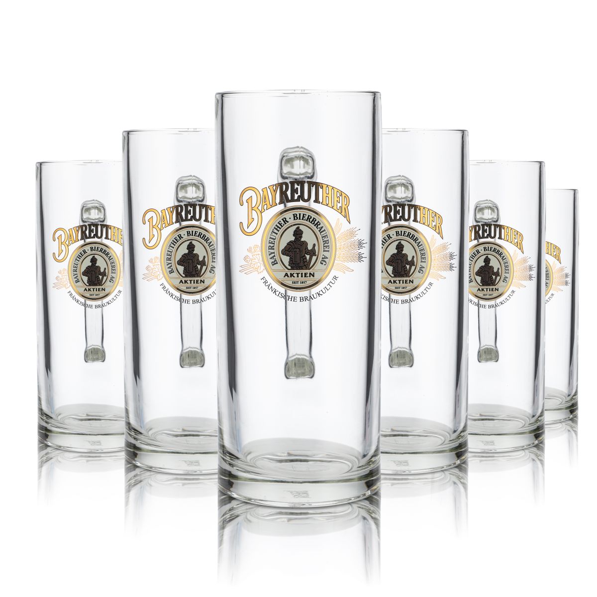 6x verre de Bayreuth 0,5l chope à bière Humpen Seidel Set de verres de brasserie Gastro